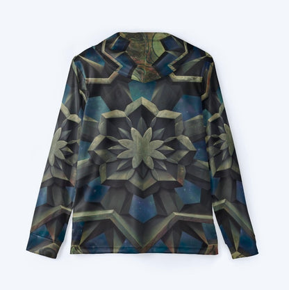 UV hoodie with "dissolve" painting printed all over entire hoodie