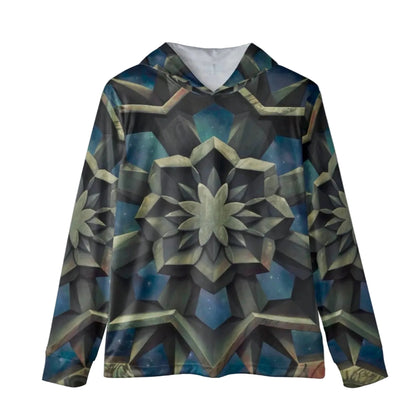 UV hoodie with "dissolve" painting printed all over entire hoodie
